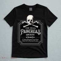 Dead Pancreas Society Type One Diabetes T1D Awareness Skull T-Shirt thumb 5