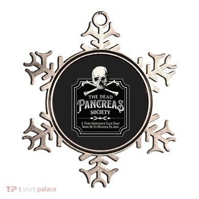 Dead Pancreas Society Type One Diabetes T1D Awareness Skull Ornament