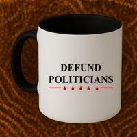 Defund Politicians Simple Logo Coffee Mug thumb 2