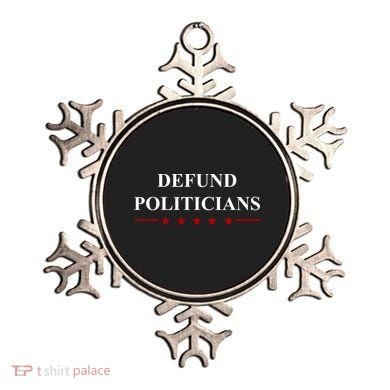 Defund Politicians Simple Logo Ornament