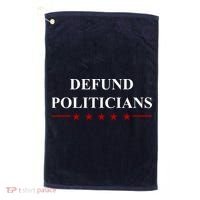 Defund Politicians Simple Logo Golf Towel thumb 0