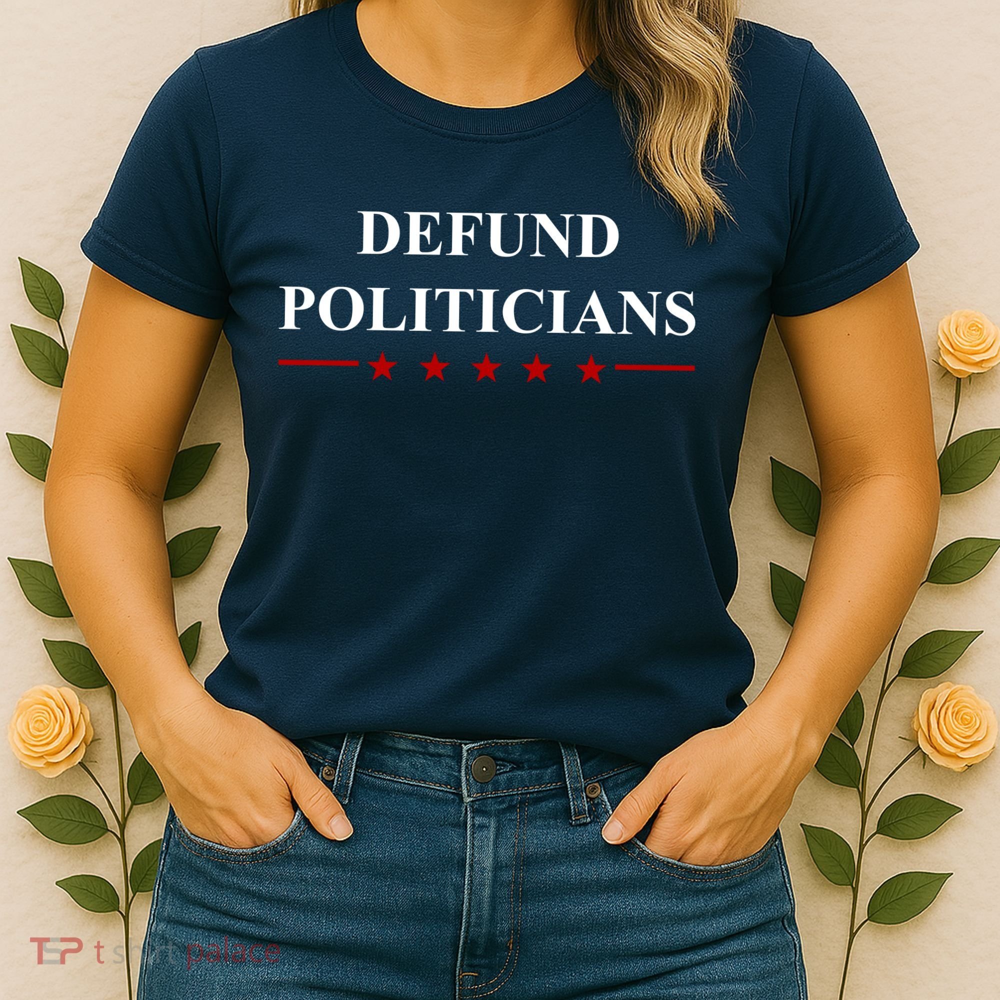 Defund Politicians Simple Logo Women's T-Shirt