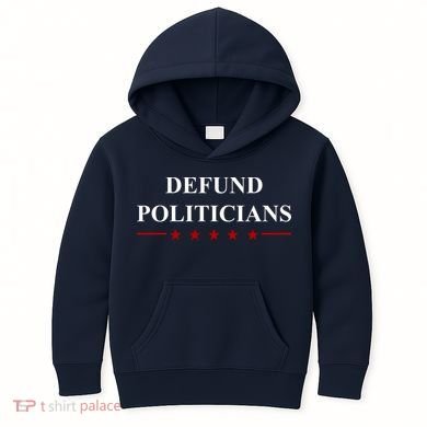 Defund Politicians Simple Logo Kids Hoodie