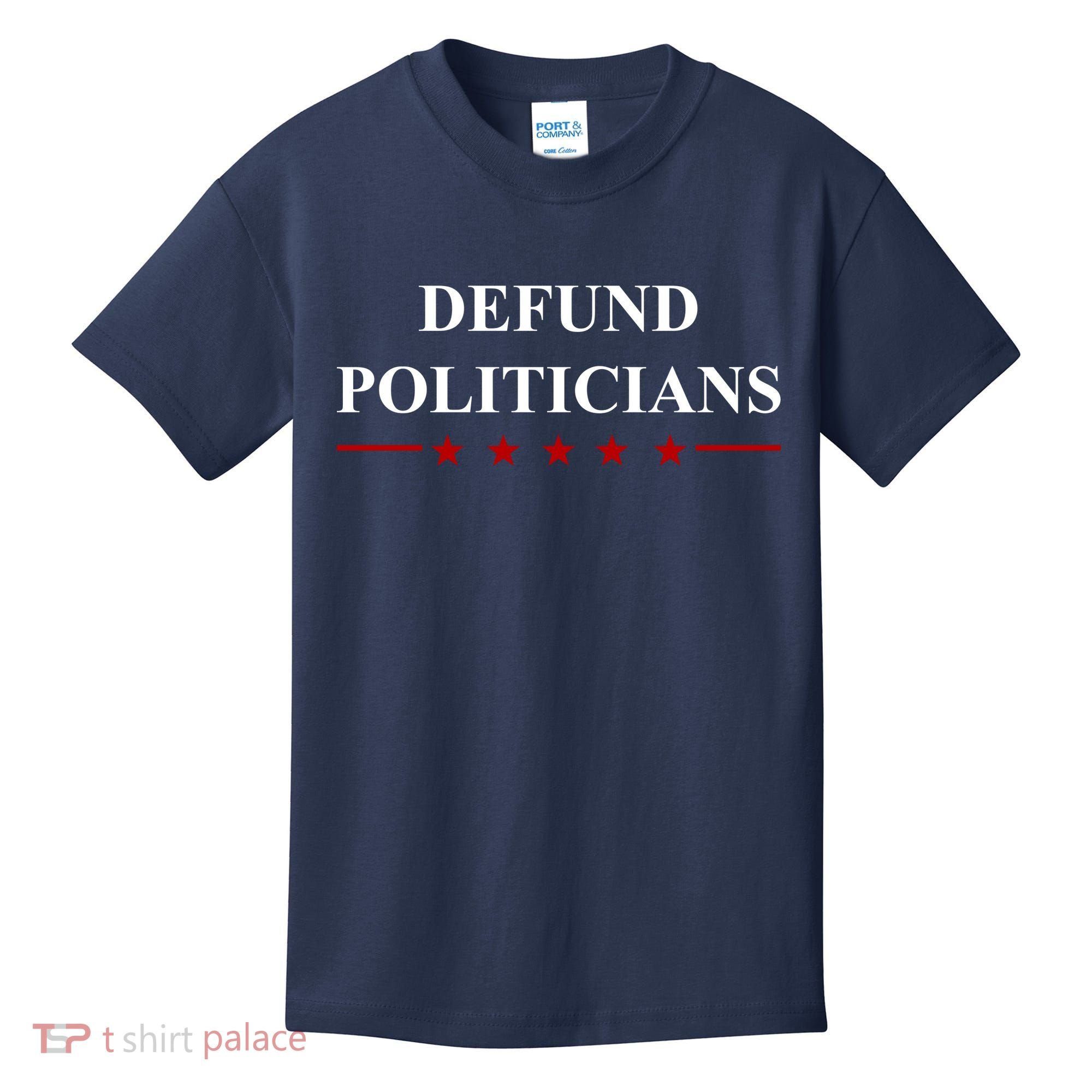 Defund Politicians Simple Logo Kids T-Shirt