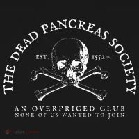 Dead Pancreas Society Type One Diabetes T1D Awareness Skull T-Shirt thumb 7