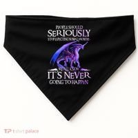 Dragon People Should Seriously Stop Expecting Normal From Me USA-Made Doggie Bandana thumb 0