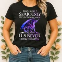 Dragon People Should Seriously Stop Expecting Normal From Me Women's T-Shirt thumb 2