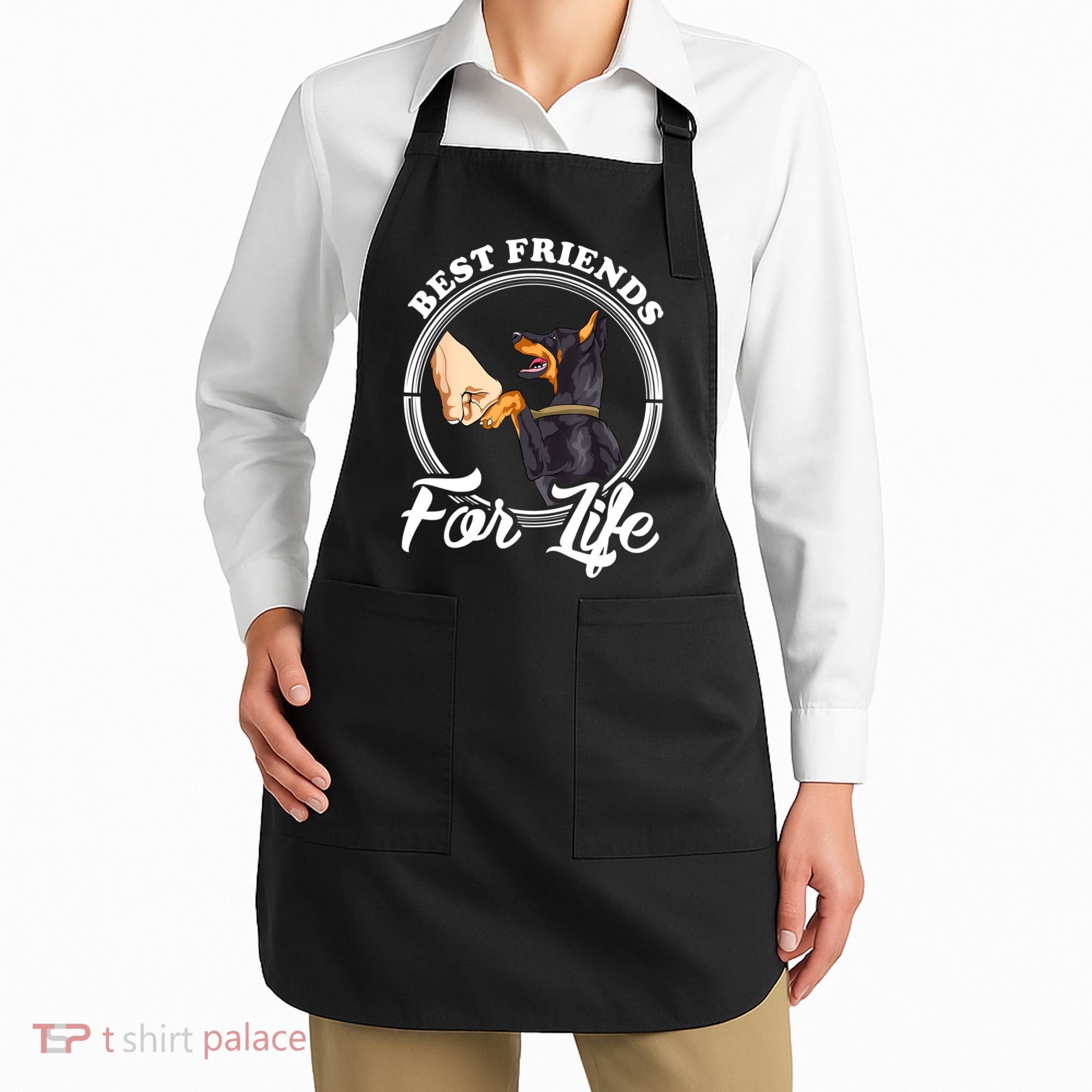 Doberman Pinscher Shirt Funny Doberman Lover Apron