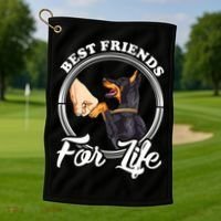 Doberman Pinscher Shirt Funny Doberman Lover Golf Towel thumb 1