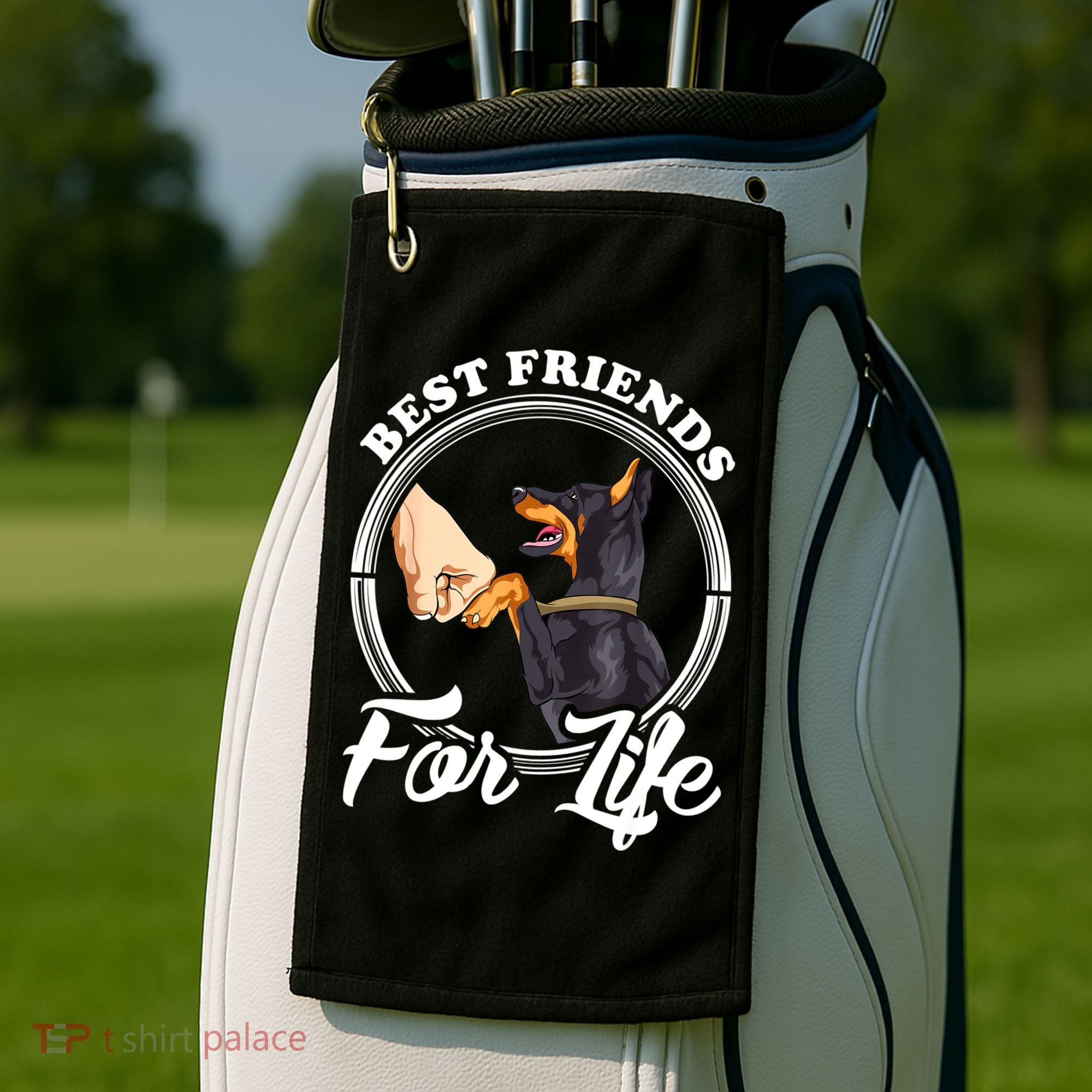 Doberman Pinscher Shirt Funny Doberman Lover Golf Towel