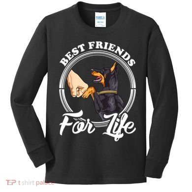 Doberman Pinscher Shirt Funny Doberman Lover Kids Long Sleeve Shirt