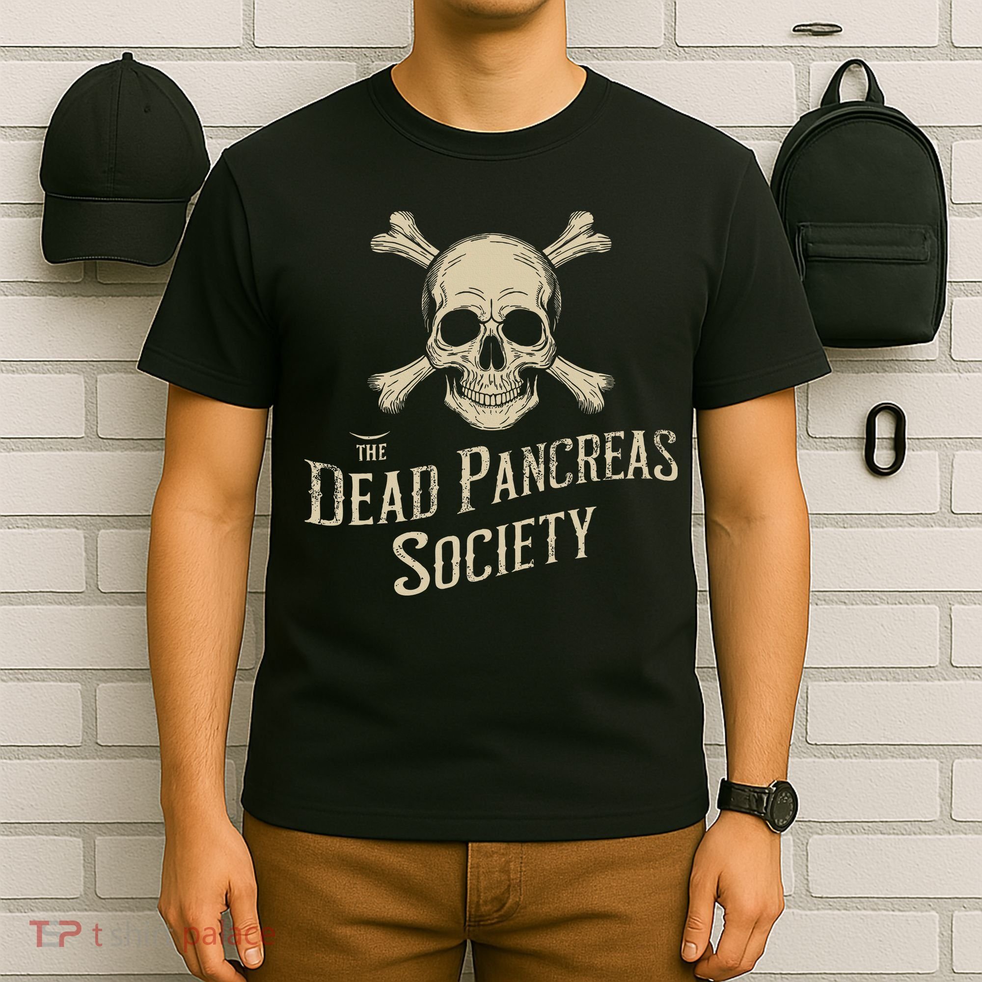 Dead Pancreas Society Skull Type 1 Diabetes T1d Awareness T-Shirt