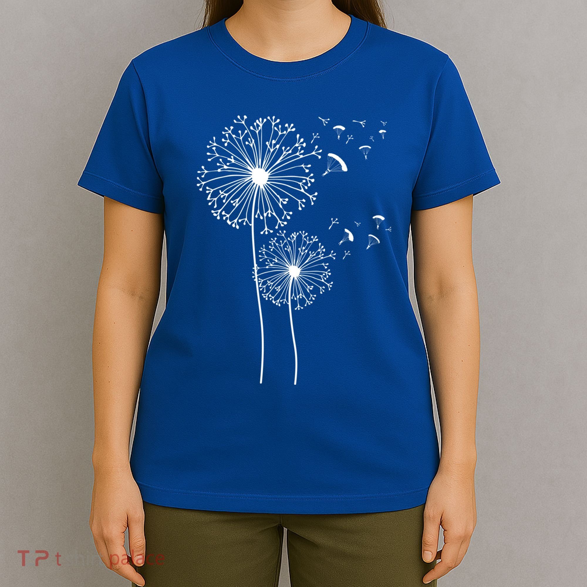 Dandelion Paragliding Skydiving Paraglider Skydiver Cute Gift T-Shirt