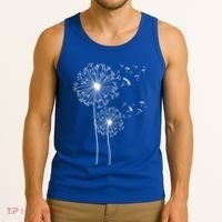 Dandelion Paragliding Skydiving Paraglider Skydiver Cute Gift Tank Top thumb 3
