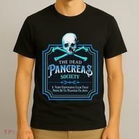 Dead Pancreas Society Diabetes Awareness Day Sugar Skull T-Shirt thumb 3
