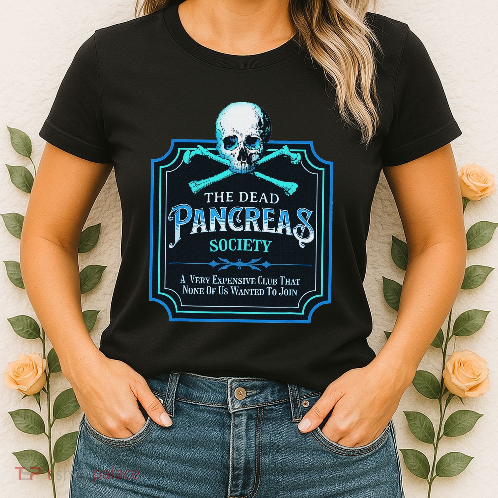 Dead Pancreas Society Diabetes Awareness Day Sugar Skull Women's T-Shirt