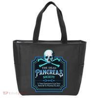 Dead Pancreas Society Diabetes Awareness Day Sugar Skull Tote Bag thumb 0