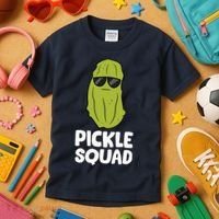 Dill Pickle Squad Pickles Food Team Pickles Love Pickles Kids T-Shirt thumb 3