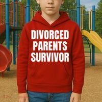 Divorced Parents Survivor Son Daughter Of Divorced Parents Kids Hoodie thumb 2