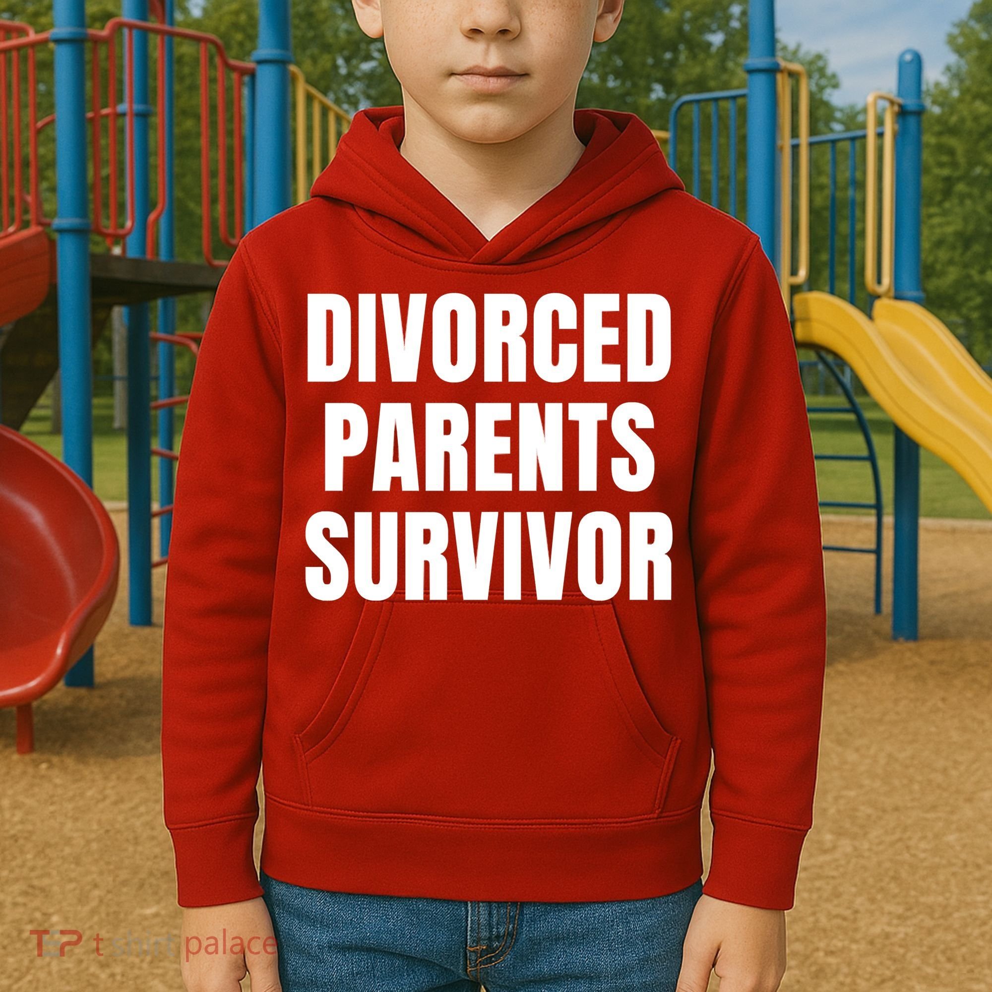 Divorced Parents Survivor Son Daughter Of Divorced Parents Kids Hoodie