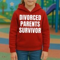 Divorced Parents Survivor Son Daughter Of Divorced Parents Kids Hoodie thumb 3