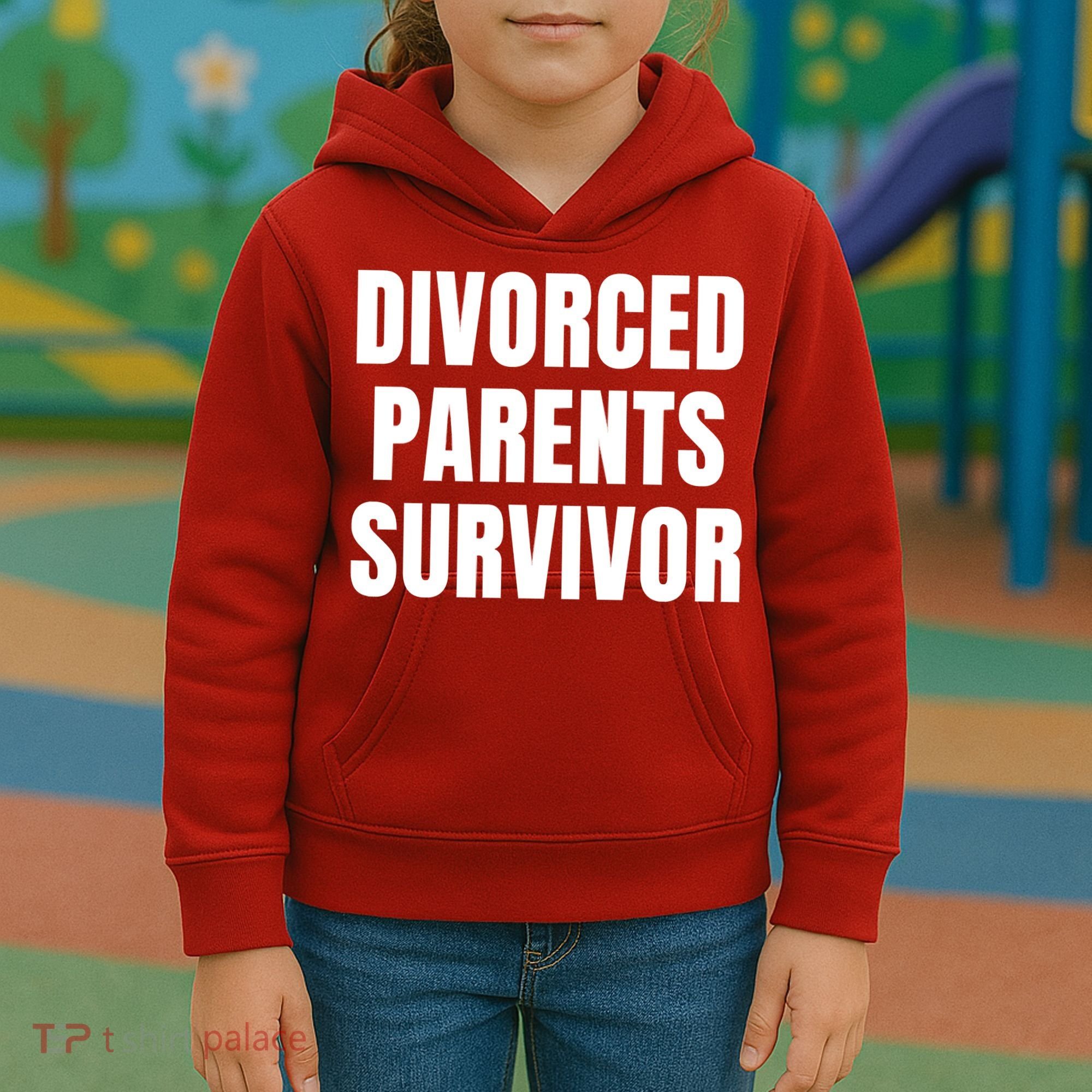 Divorced Parents Survivor Son Daughter Of Divorced Parents Kids Hoodie