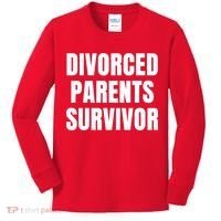 Divorced Parents Survivor Son Daughter Of Divorced Parents Kids Long Sleeve Shirt thumb 0