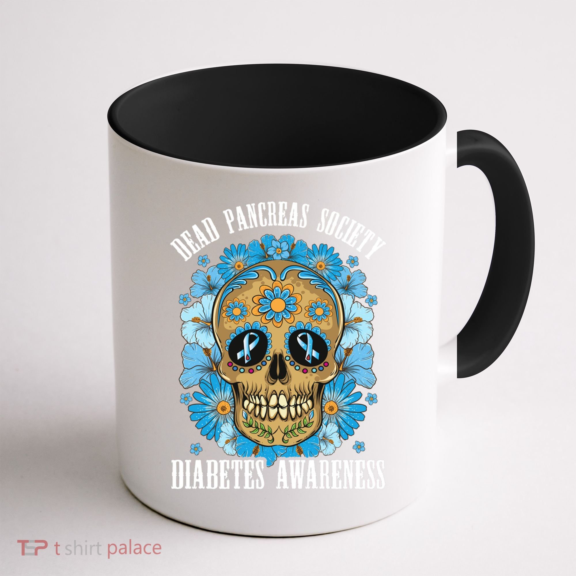 Dead Pancreas Society Funny Diabetes Awareness Sugar Skull Cool Gift Coffee Mug