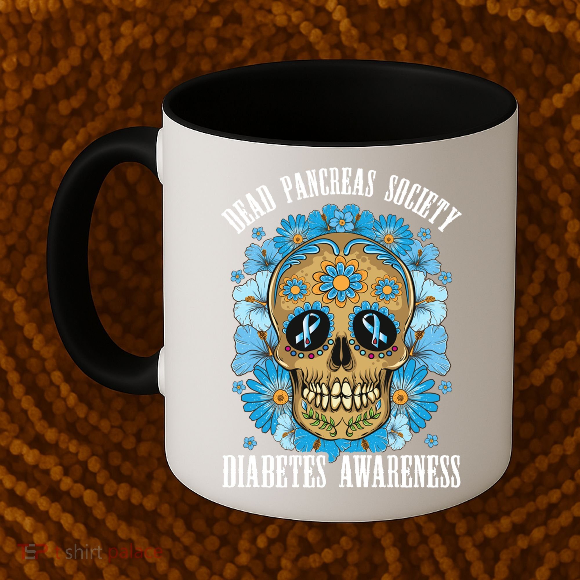 Dead Pancreas Society Funny Diabetes Awareness Sugar Skull Cool Gift Coffee Mug