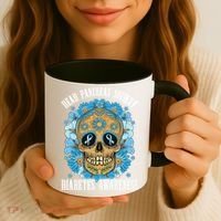 Dead Pancreas Society Funny Diabetes Awareness Sugar Skull Cool Gift Coffee Mug thumb 3
