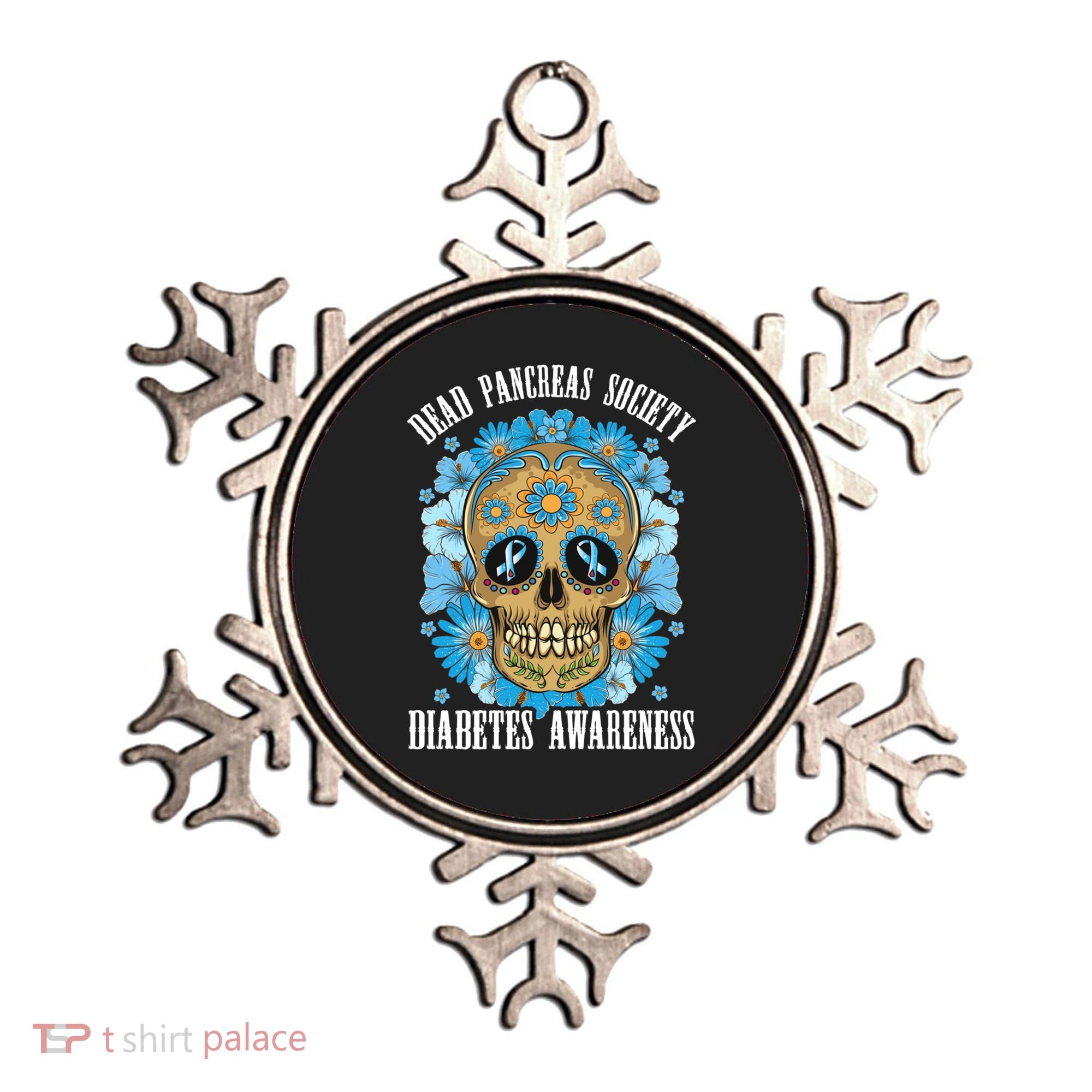 Dead Pancreas Society Funny Diabetes Awareness Sugar Skull Cool Gift Ornament
