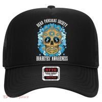 Dead Pancreas Society Funny Diabetes Awareness Sugar Skull Cool Gift Hat thumb 0