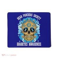 Dead Pancreas Society Funny Diabetes Awareness Sugar Skull Cool Gift Mousepad thumb 0