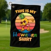 Dabbing Pineapple Sunglasses Boys This Is My Hawaiian Gift Golf Towel thumb 1