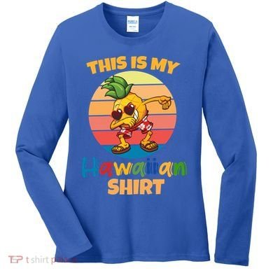 Dabbing Pineapple Sunglasses Boys This Is My Hawaiian Gift Women's Long Sleeve Shirt