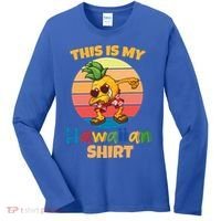 Dabbing Pineapple Sunglasses Boys This Is My Hawaiian Gift Women's Long Sleeve Shirt thumb 0