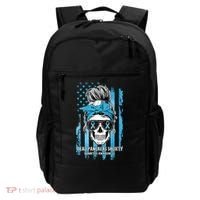 Dead Pancreas Society Diabetes Awareness Skull Messy Bun Backpack thumb 0