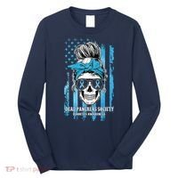 Dead Pancreas Society Diabetes Awareness Skull Messy Bun Long Sleeve Shirt thumb 0