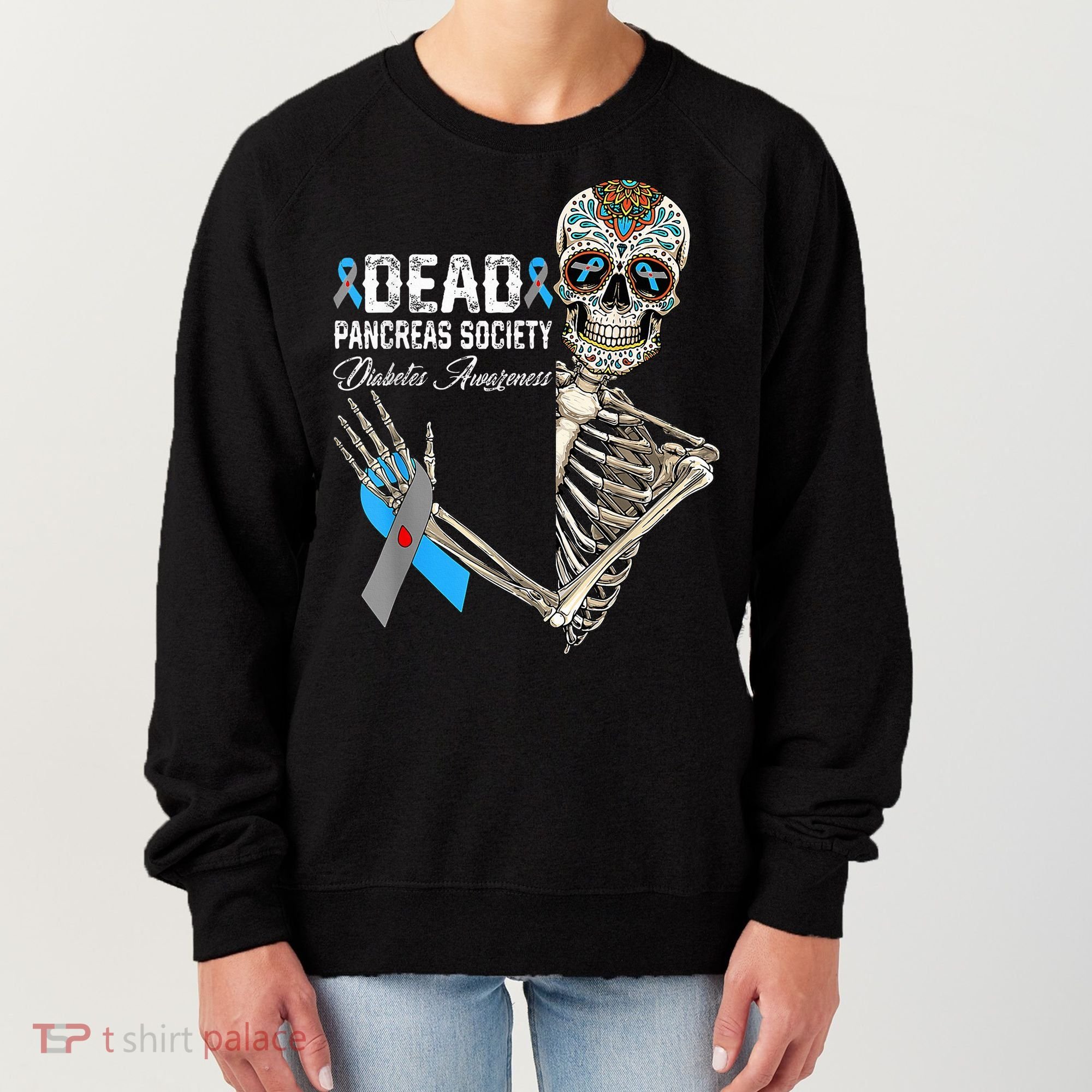Dead Pancreas Society Diabetes Awareness Day Sugar Skeleton Women's Sweatshirt
