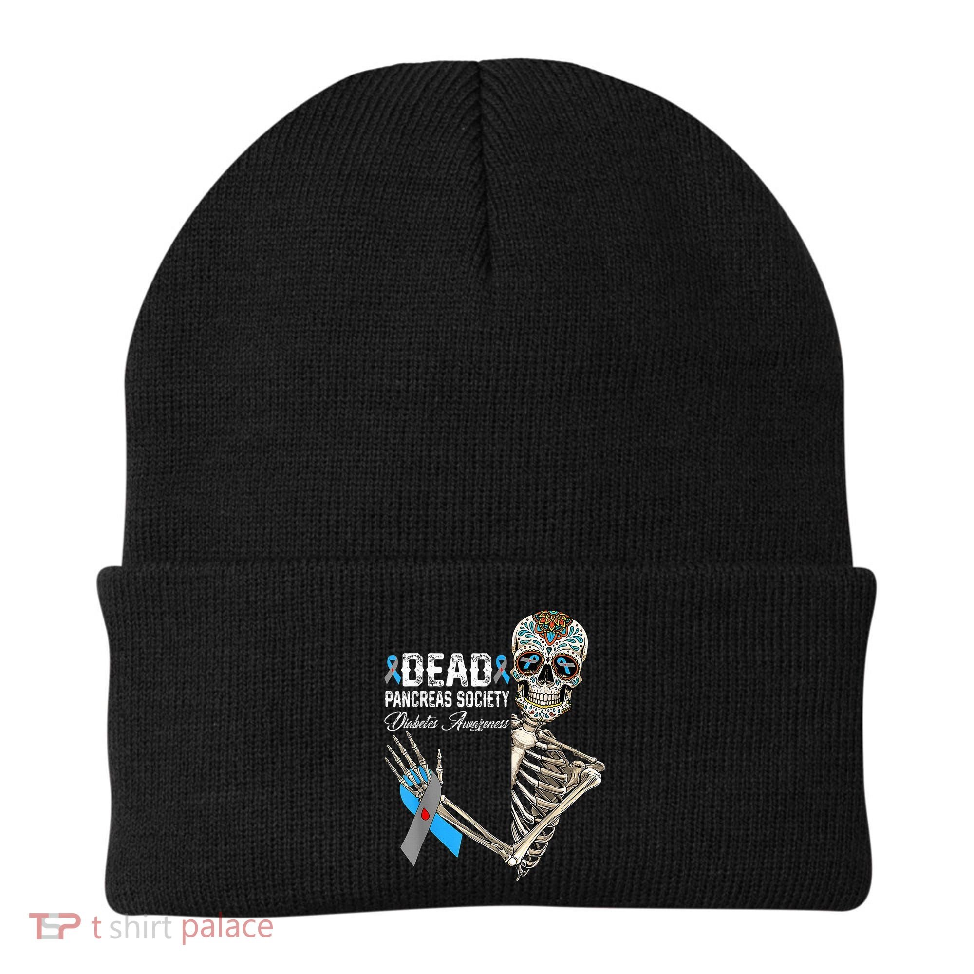 Dead Pancreas Society Diabetes Awareness Day Sugar Skeleton Beanie