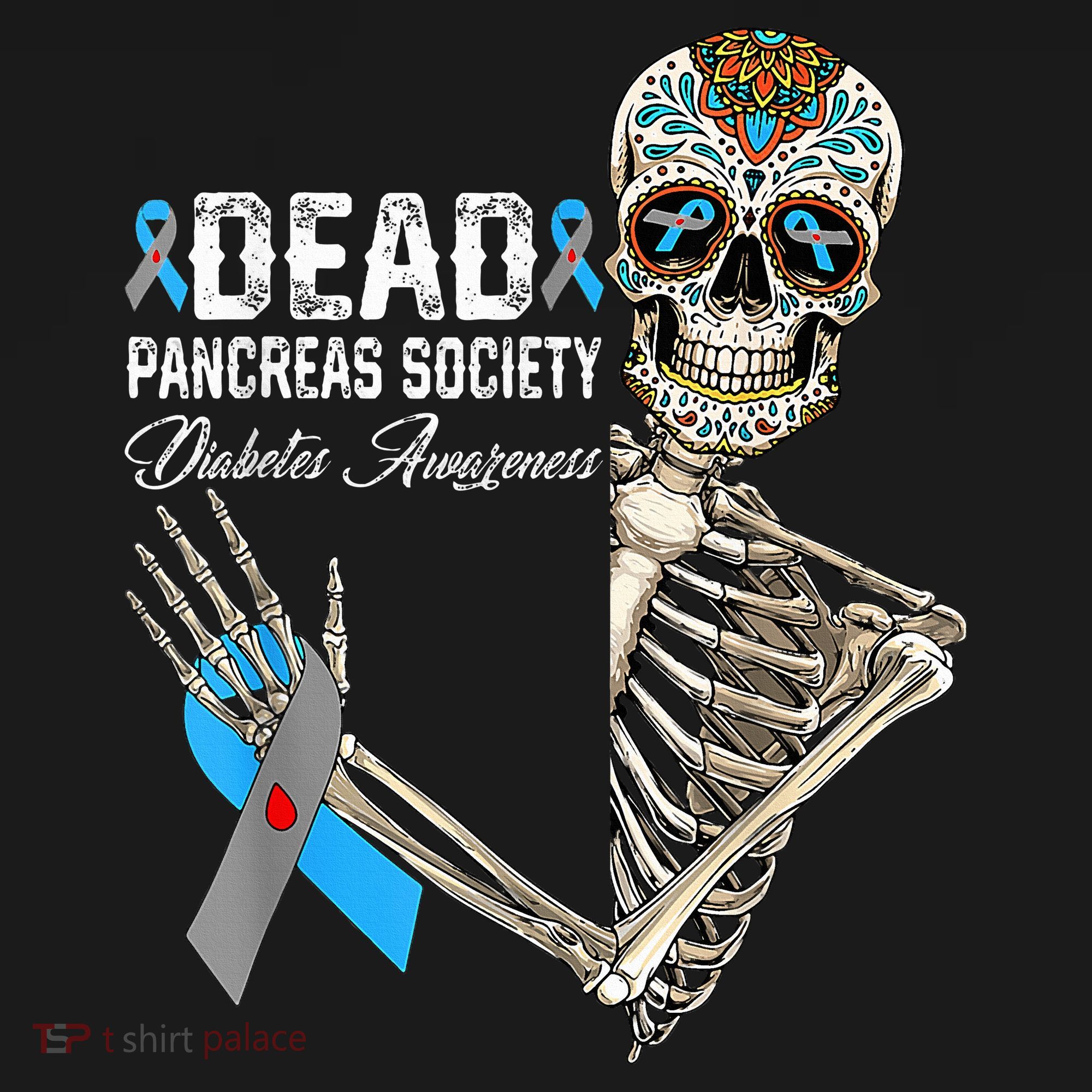 Dead Pancreas Society Diabetes Awareness Day Sugar Skeleton Women's Hoodie