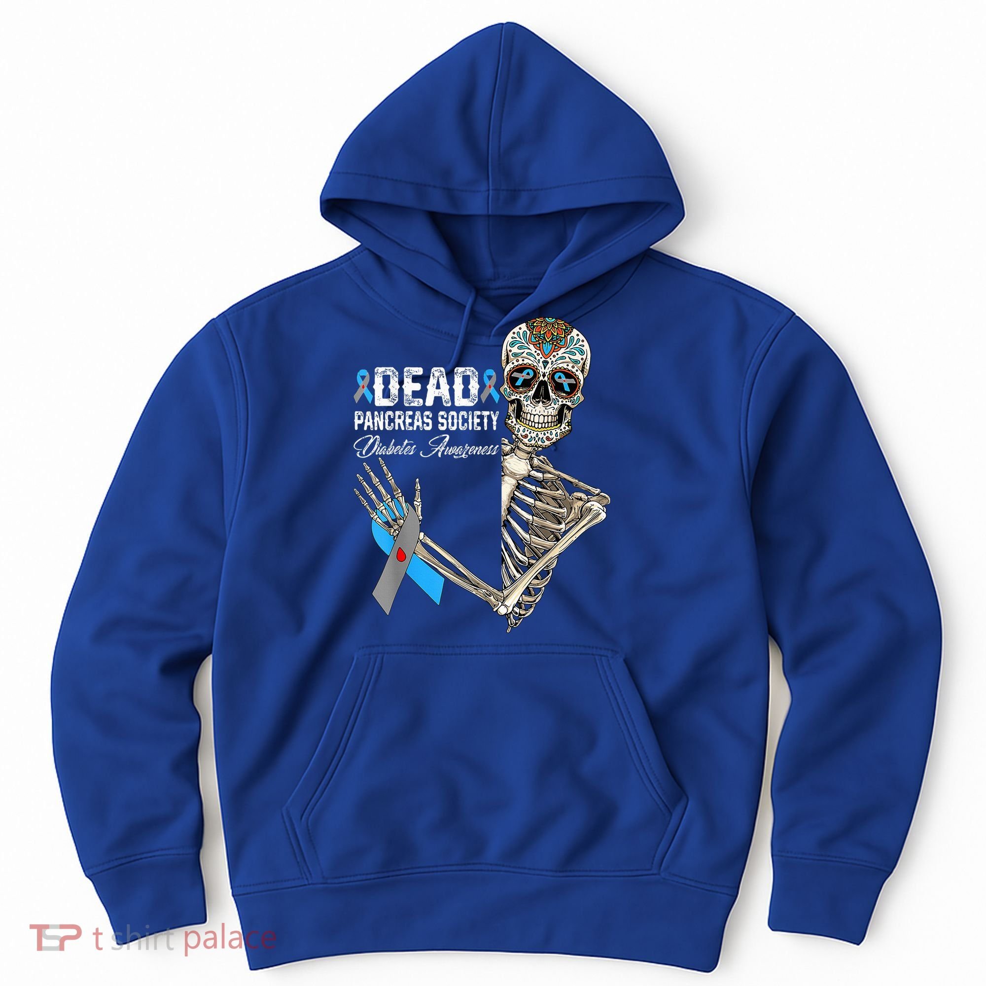 Dead Pancreas Society Diabetes Awareness Day Sugar Skeleton Hoodie