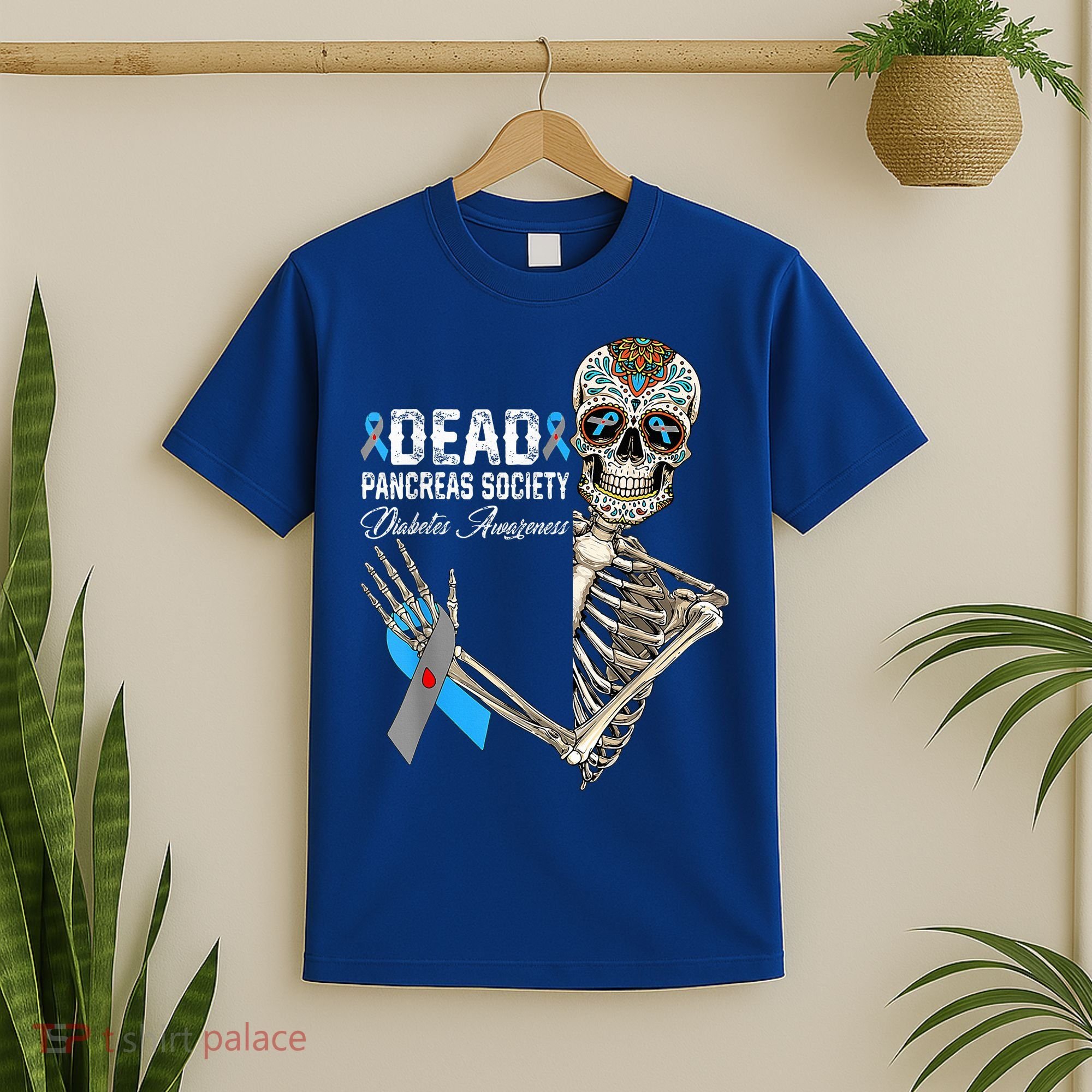 Dead Pancreas Society Diabetes Awareness Day Sugar Skeleton T-Shirt