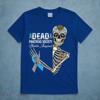 Dead Pancreas Society Diabetes Awareness Day Sugar Skeleton T-Shirt thumb 5