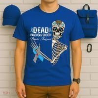 Dead Pancreas Society Diabetes Awareness Day Sugar Skeleton T-Shirt thumb 6