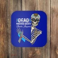 Dead Pancreas Society Diabetes Awareness Day Sugar Skeleton Coaster thumb 0