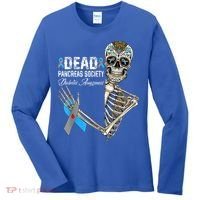 Dead Pancreas Society Diabetes Awareness Day Sugar Skeleton Women's Long Sleeve Shirt thumb 0