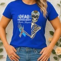 Dead Pancreas Society Diabetes Awareness Day Sugar Skeleton Women's T-Shirt thumb 2