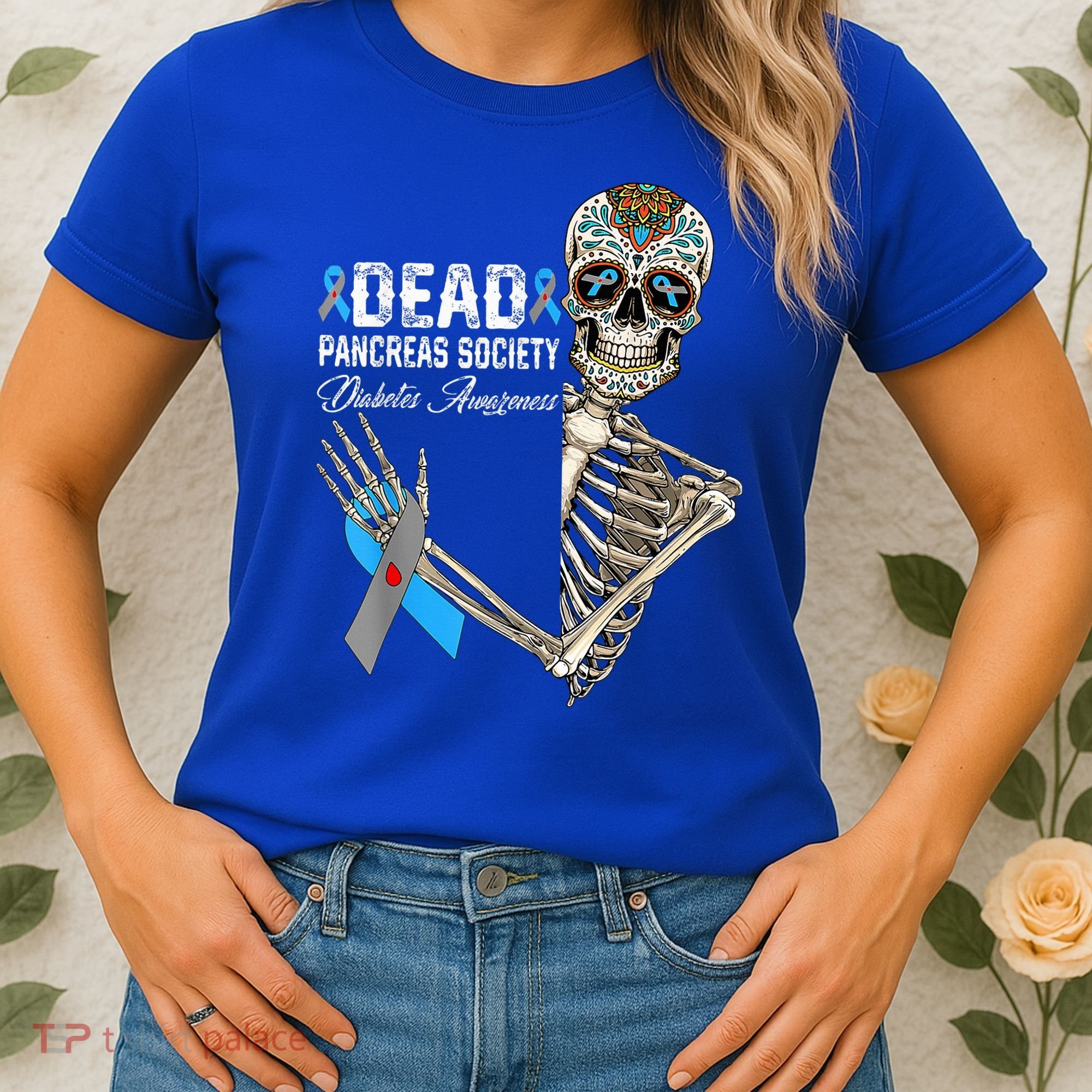 Dead Pancreas Society Diabetes Awareness Day Sugar Skeleton Women's T-Shirt