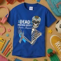 Dead Pancreas Society Diabetes Awareness Day Sugar Skeleton Kids T-Shirt thumb 3